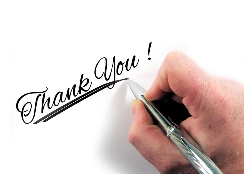 Thank you, thanks, gratitude letters